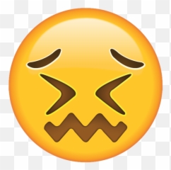 What Does That Weird Emoji With The Squiggly Face Mean - Stressed Png