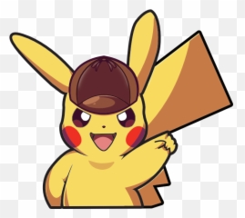 New Pikachu Artwork - Pikachu Detective Vector Emoji,Pikachu Emoji Text