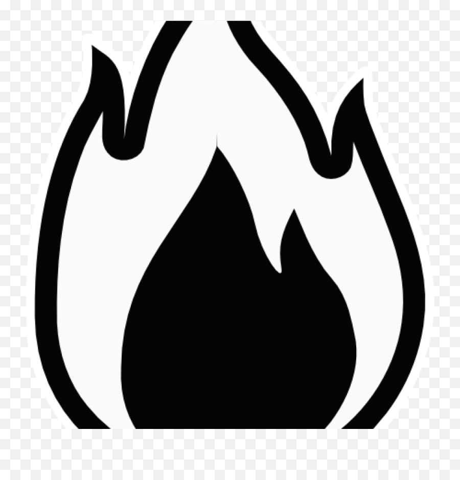 Flame Clipart Black And White Fire Flames Clipart Black - Transparent Fire Clipart Black And White Emoji,Fire Emoticon