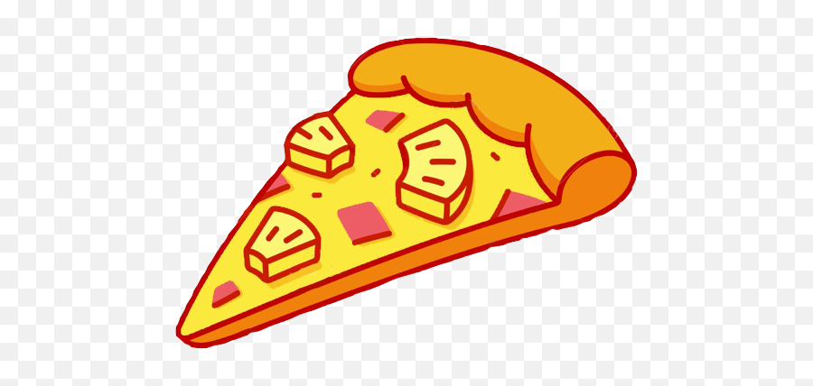 Pineapplepizza Cartoo - Hawaiian Pizza Illustration Emoji,Pineapple Pizza Emoji