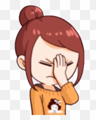 Facepalm Girl Png File - Facepalm Transparent Background Emoji,Girl Facepalm Emoji