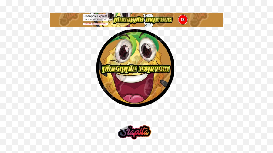 Pineapple Express Pressitin Strain Labels - Jaffa Cake Cookies Weed Emoji,420 Emoticon