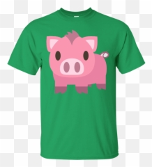 Pig Emoji Tshirt Pink Oink Zoo Animal Mud Curled Tail,Pig Emoji