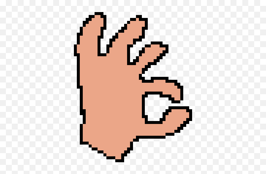 Pixel Art Gallery - Pixel Art Hand Png Emoji,Ok Hand Emoticon