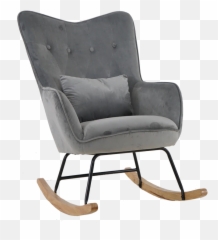 Nordic Wood Rocking Chair Recliner - Scandinave Fauteuil À Bascule Emoji,Rocking Chair Emoji