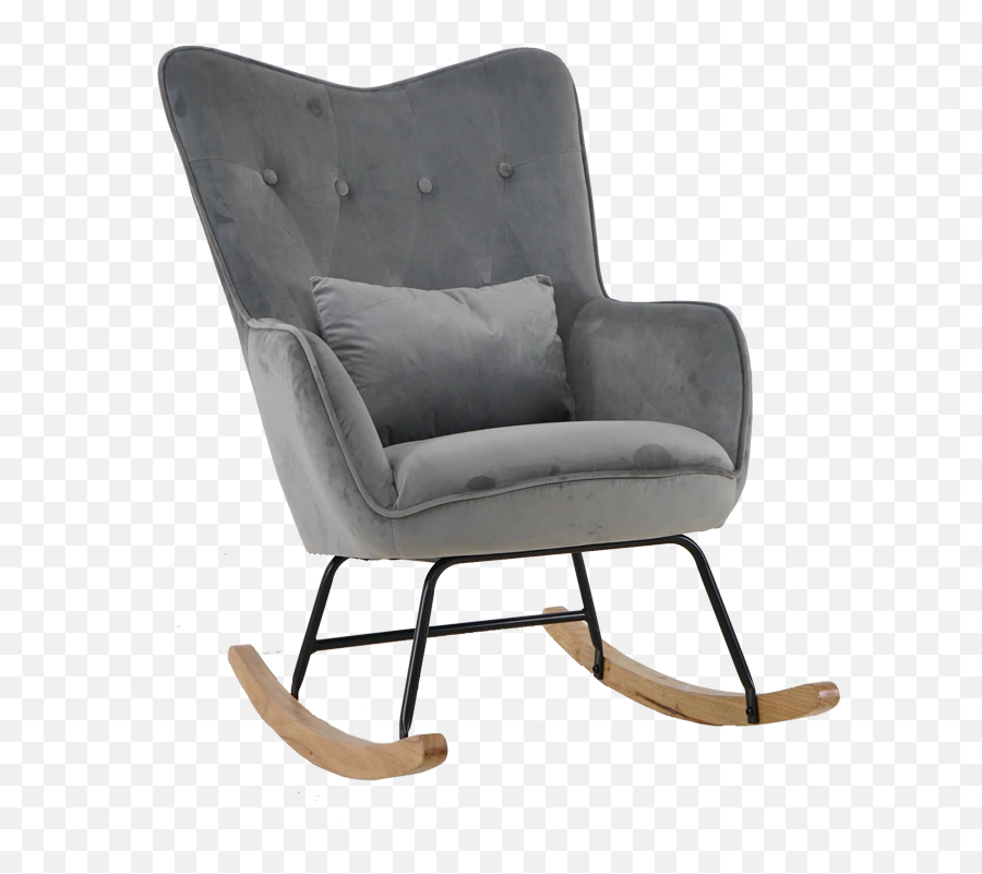 Nordic Wood Rocking Chair Recliner - Scandinave Fauteuil À Bascule Emoji,Rocking Chair Emoji
