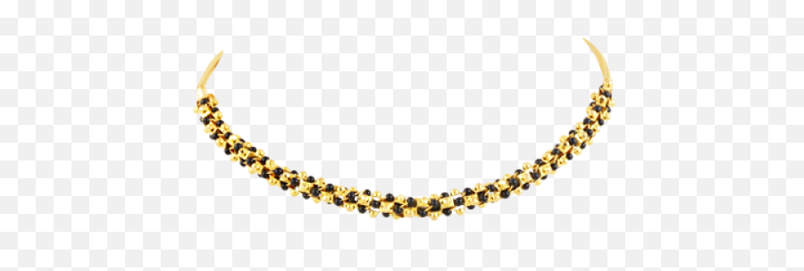 Traditional Mangalsutra With Black Beads In 22kt Yellow Gold - Portable Network Graphics Emoji,Emoticon Jewelry