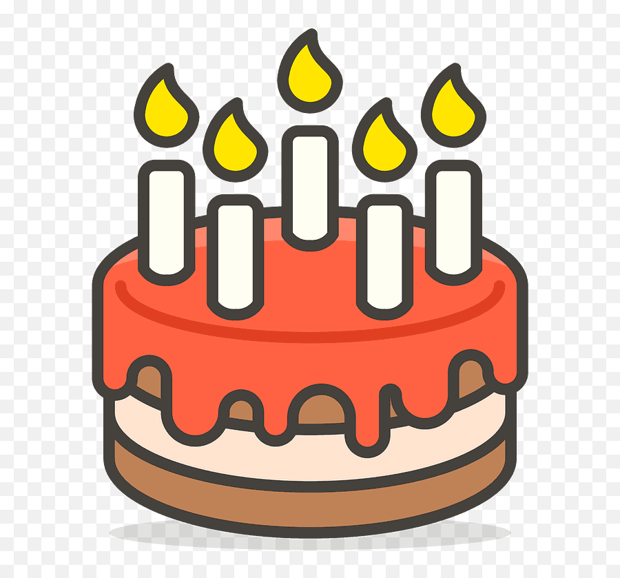 Birthday Cake Emoji Clipart - Transparent Background Birthday Cake Emoji Png,Free Birthday Emojis