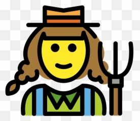 Woman Farmer Emoji Clipart - Wasapp Agricultora Emoticono