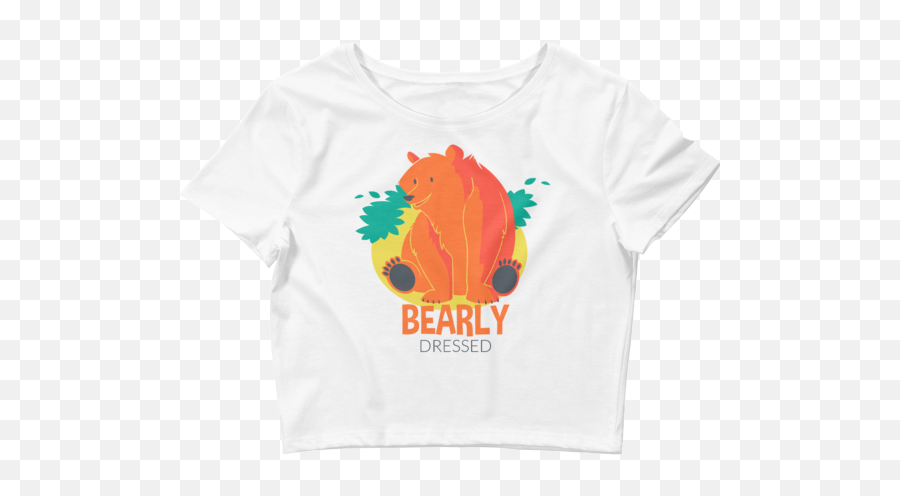 Womenu2019s Bearly Dressed Crop Top - Crop Top Emoji,Porcupine Emoji