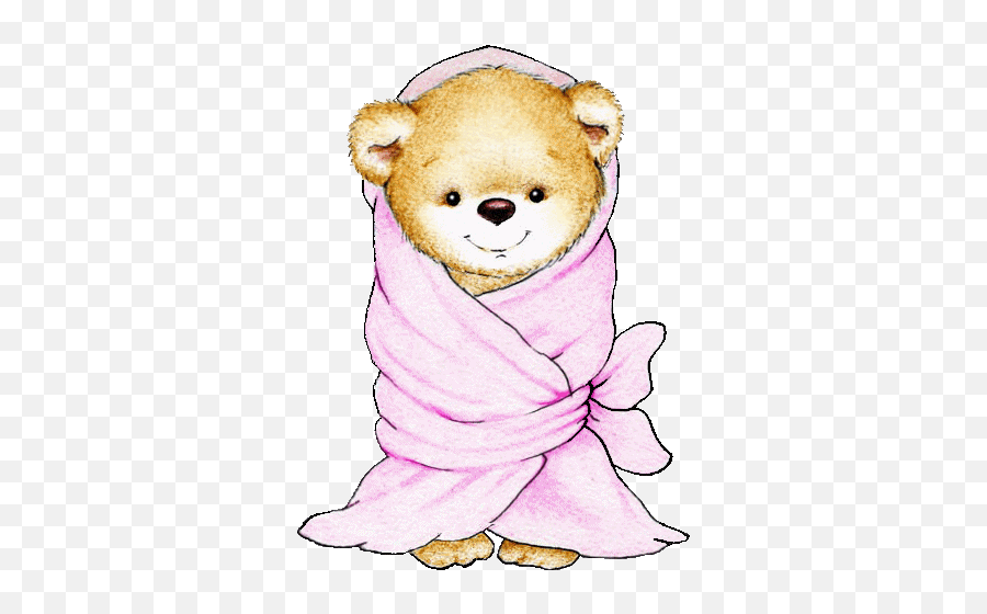 Animated Gif Animation Cute Bears - Teddy Bear With Blanket Clipart Emoji,Crickets Chirping Emoji