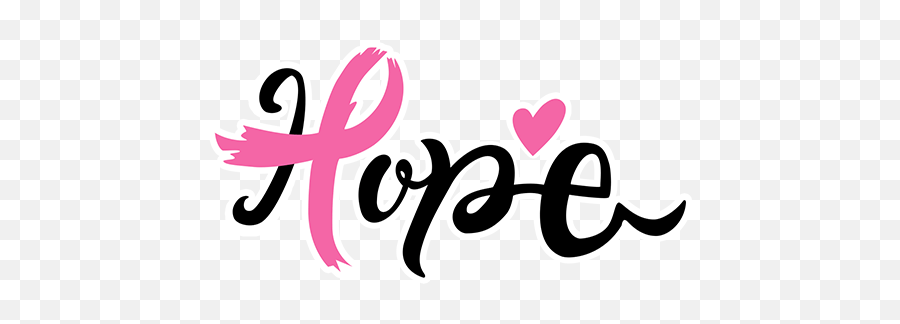 Hope Women Breast Cancer Pink Ribbon - Calligraphy Emoji,Breast Cancer Ribbon Emoji