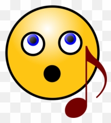 Singing Smiley - Singing Smiley Face Emoji,Eye Emoji