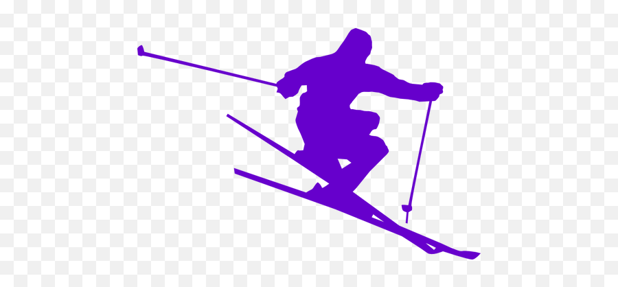 Silhouette Vector Drawing Of Skier - Skiing Clipart Transparent Background Emoji,Dancing Emojis