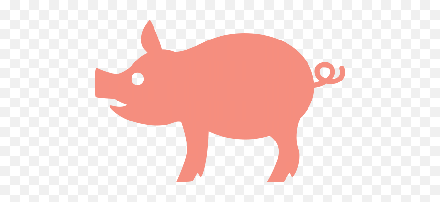 Pig Emoji For Facebook Email Sms - Pig Cartoon With Long Tail,Pig Emoji