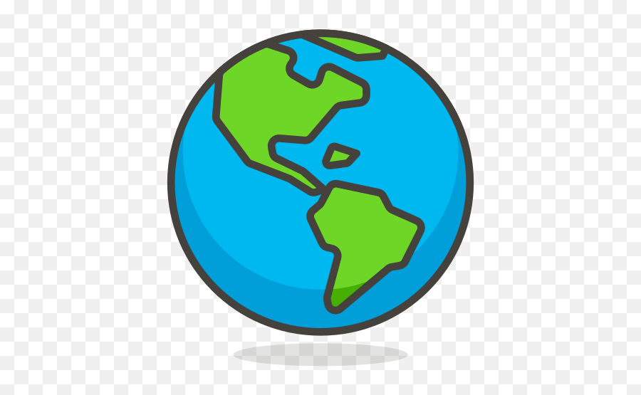 Globe Showing Americas Free Icon Of 780 Free Vector Emoji - Globe World Png Cartoon,Earth Emoji