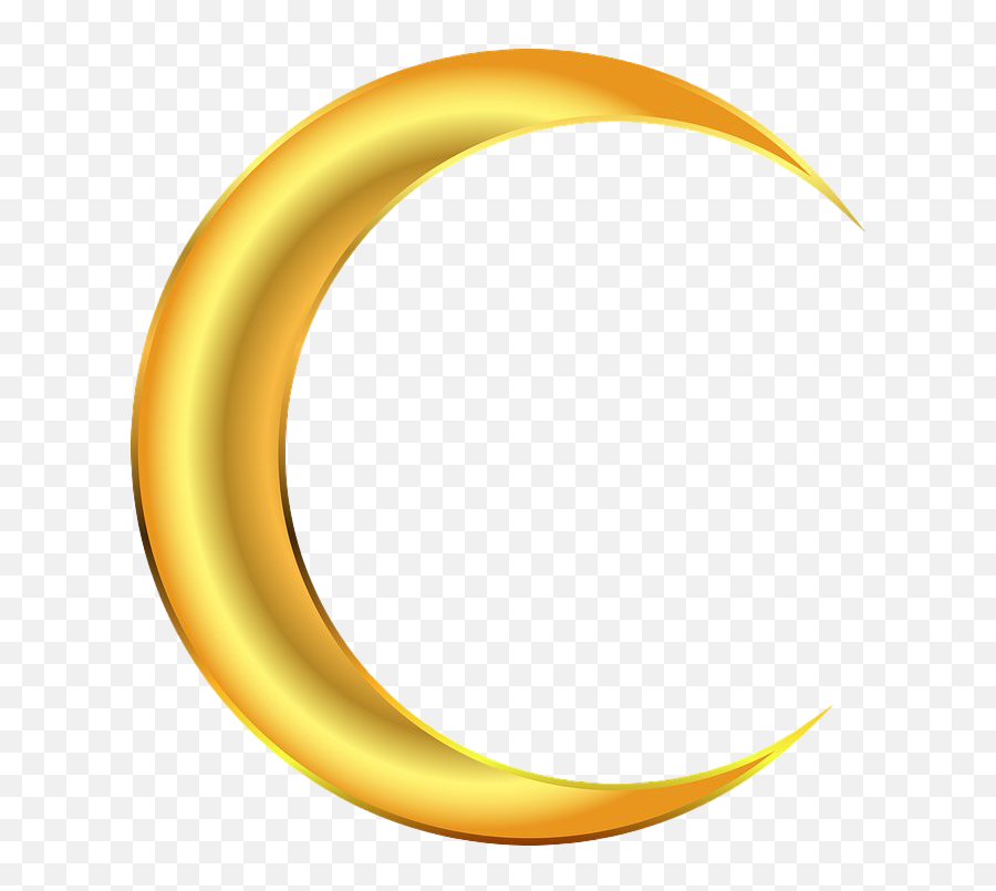 Half Moon Gold Png Transparent Png - Gold Crescent Moon Transparent Emoji,Half Moon Emoji