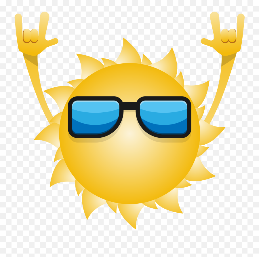 Transparent Background Sun With Glasses Clipart - Sun With Sunglasses Transparent Emoji,Sun Glasses Emoji