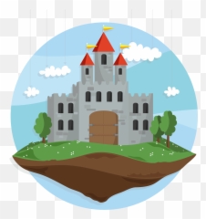 Air Cartoon Fairy Tale Castle Vector - Berbanya Sa Ibong Adarna Drawing Emoji,Castle Book Emoji