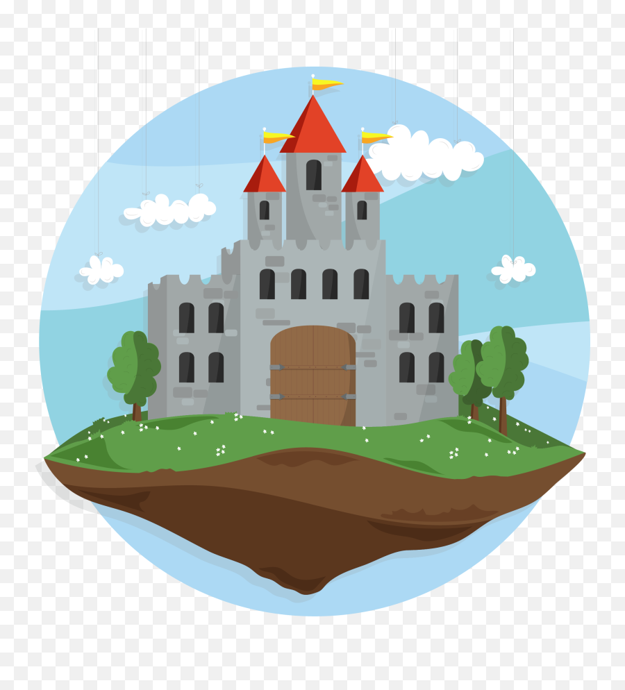 Air Cartoon Fairy Tale Castle Vector - Berbanya Sa Ibong Adarna Drawing Emoji,Castle Book Emoji