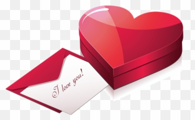 Heart Box with Letter Clipart com imagens Coração - Valentines Day Png Emoji