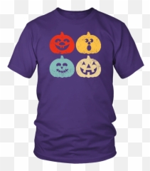 Vintage Retro Halloween Pumpkin Emoji Funny T - Shirt Husband Is Always Right,Emoji Pumpkin