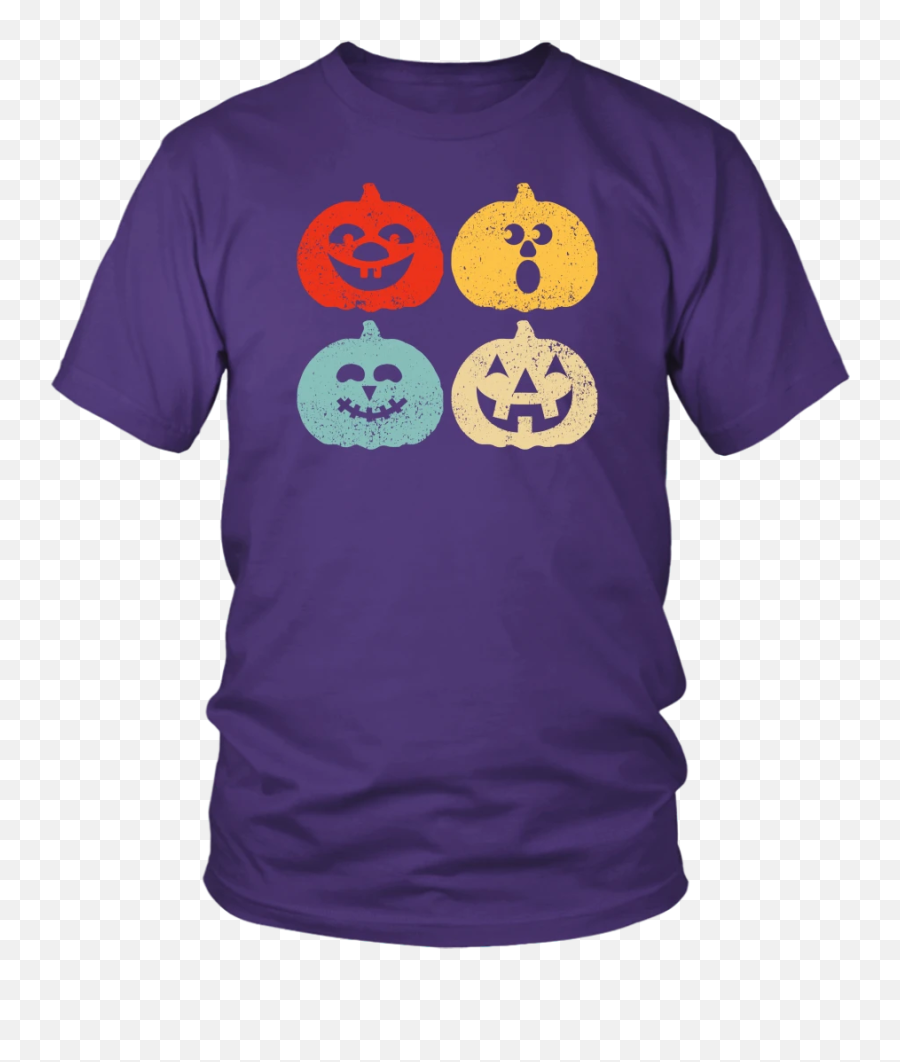 Vintage Retro Halloween Pumpkin Emoji Funny T - Shirt Husband Is Always Right,Emoji Pumpkin