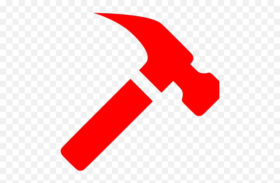 Red Hammer Icon - Free Red Hammer Icons Hammer Icon Png Emoji,Hammer Emoticon