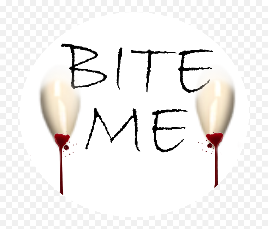 Biteme Words Fangs Dracula Vampire Halloween - Bismi Emoji,Fangs Emoji