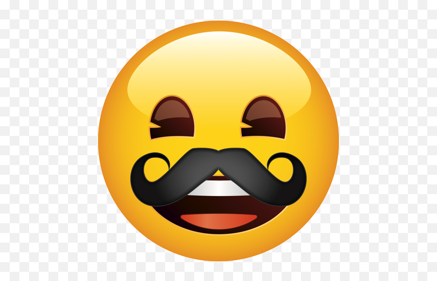 Emoji - Smiley,Mustache Emoji