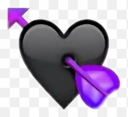 Heartbreak Emoji - Purple And Black Heart Emoji,Heartbreak Emoji