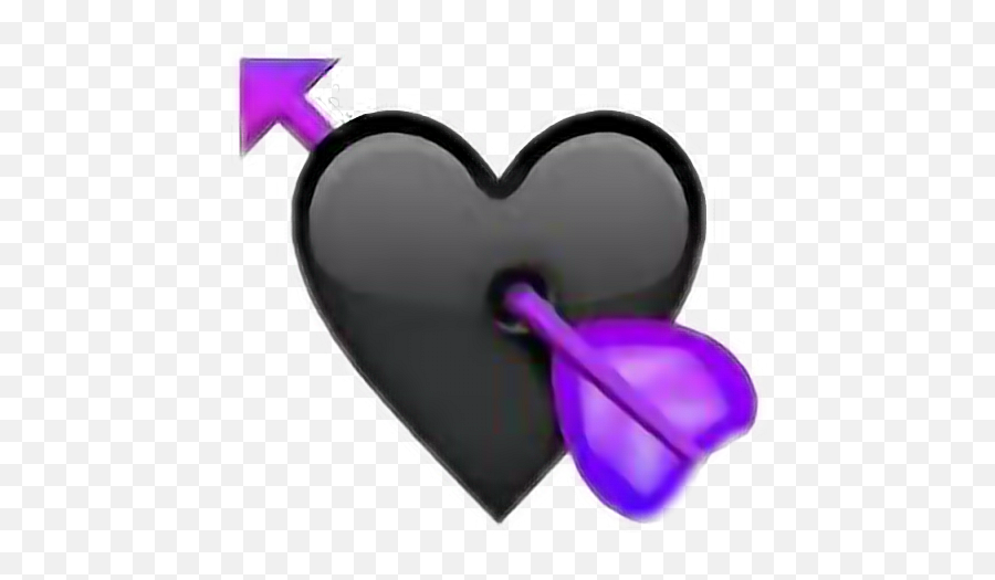Heartbreak Emoji - Purple And Black Heart Emoji,Heartbreak Emoji