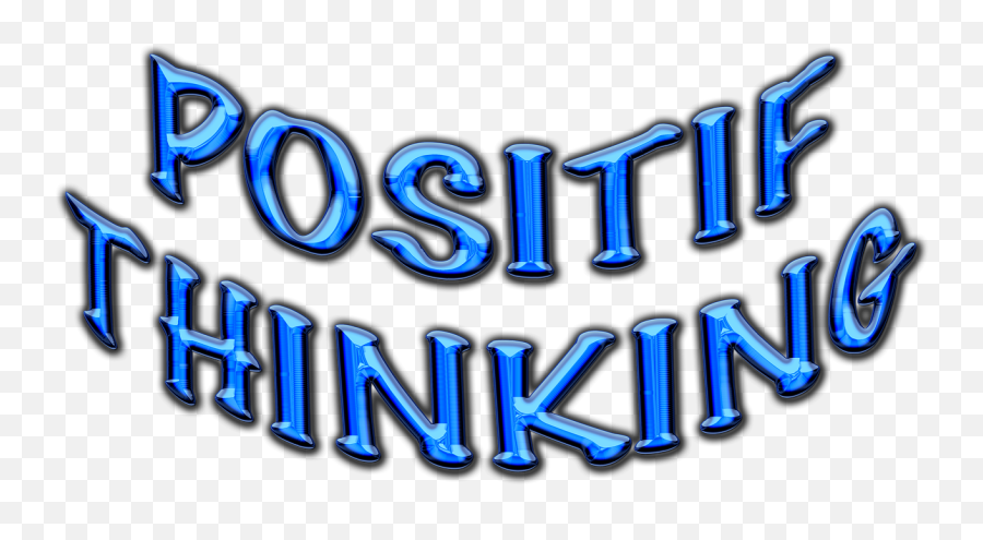 Positive Mind Thinking Blue Design - Electric Blue Emoji,Thinking Emoticon