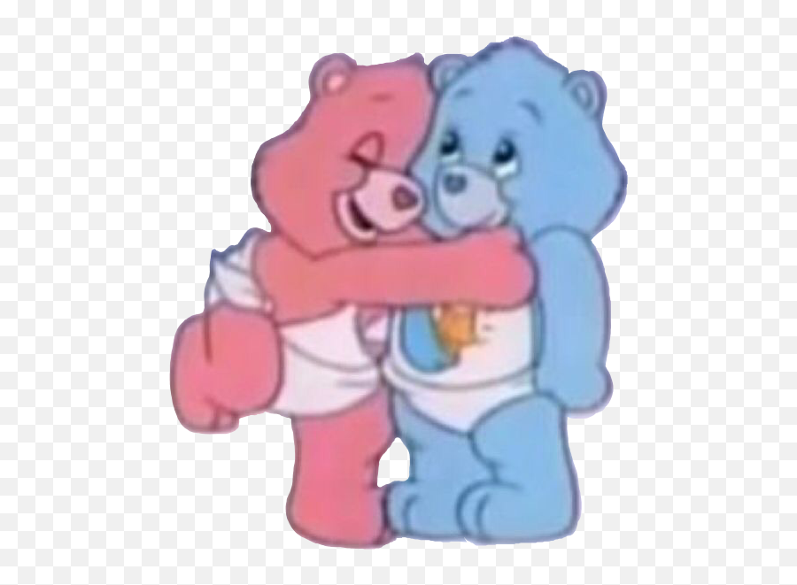 Hug Kind Blue Pink Pinkandblue Happy - Care Bear Pink And Vlue Emoji,Bear Hug Emoji
