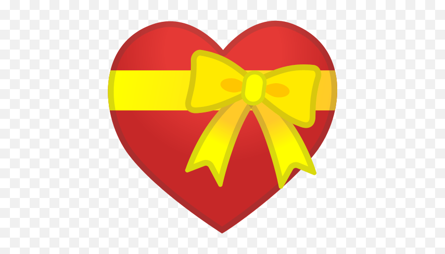 Heart With Ribbon Emoji Meaning With Pictures - Heart With Ribbon Emoji,Yellow Heart Emoji