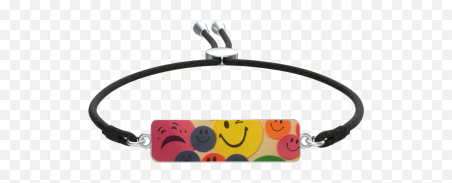 Emojis Jaylon With Liv Cord In Silver - Bracelet Emoji,Bracelet Emoji