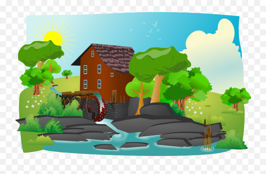 Landscape Clipart Countryside - Landscape Clipart Emoji,Emoji Landscape