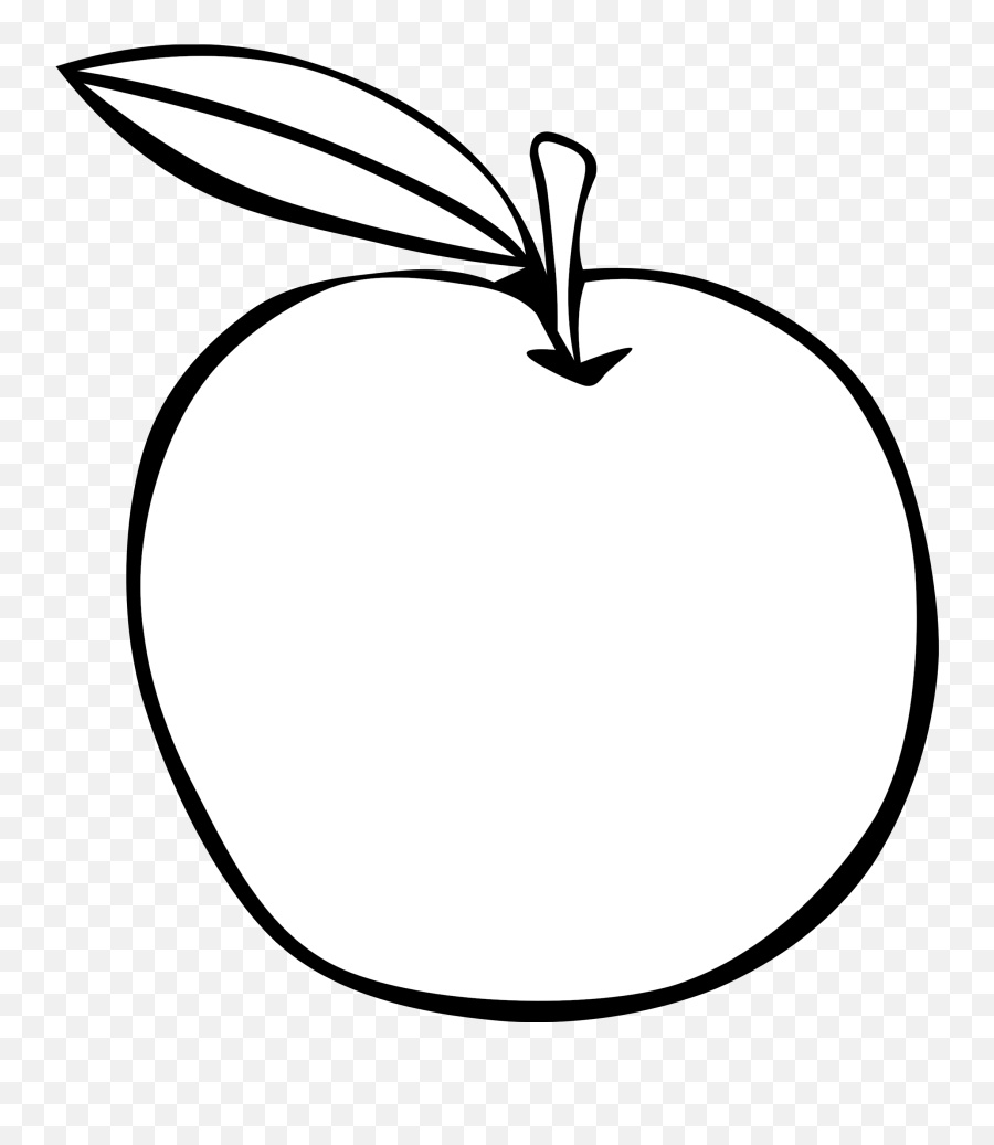 Apple Core Banner Freeuse Library Black - Fruits Clipart Black And White Emoji,Apple Emoji Coloring Pages