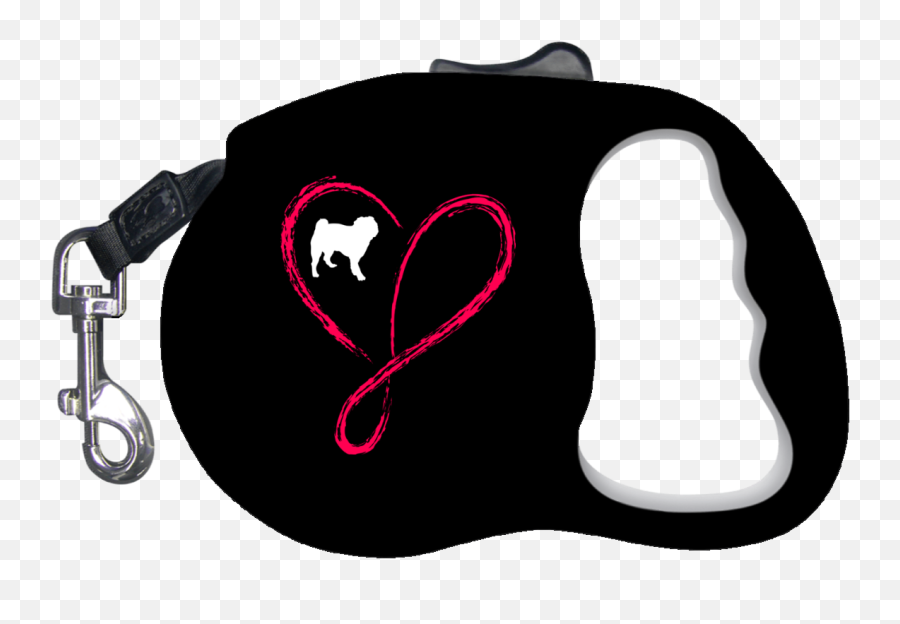 Heart Infinity Pug Retractable Dog - Leash Emoji,Infinity Symbol Emoji