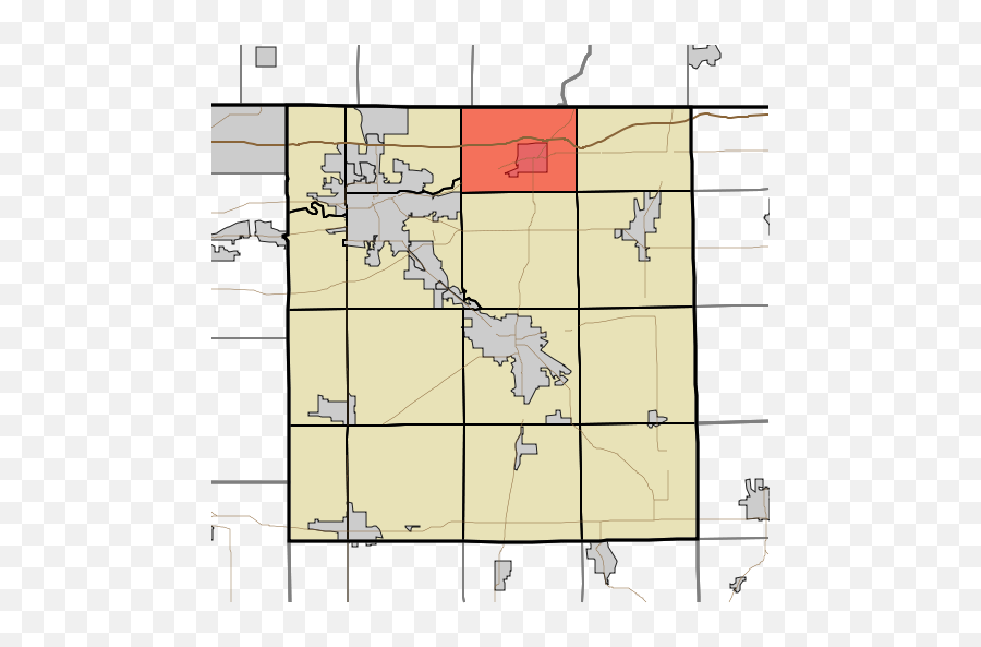 Map Highlighting Washington Township Elkhart County - Jackson Township Elkhart County Indiana Emoji,Custom Emoji
