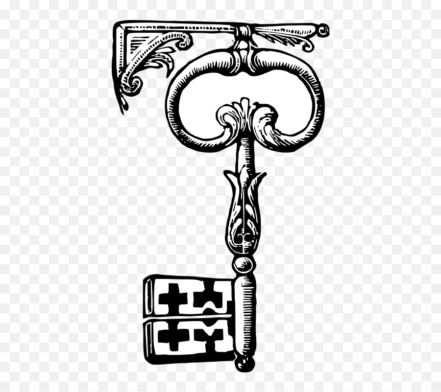 Key Sign Lock Smith Key Sign Vintage - Illustration Vintage Key Vector Png Emoji,Lock And Key Emoji