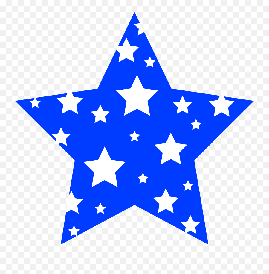 Colorful Stars Clipart - Blue And White Star Clipart Emoji,Glowing Star Emoji
