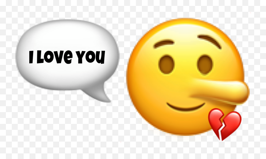 Emoji Emojiiphone Lie Iloveyou Fake Sticker By Blanca - Happy,Fake Emoji