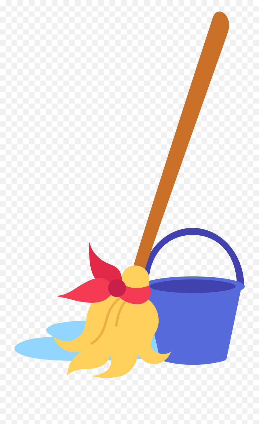 Mop And Bucket Clip Art Free Png - Mop And Bucket Clipart Emoji,Mop Emoji