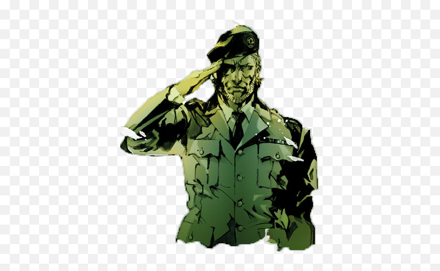 Salute - Metal Gear Solid 3 Art Emoji,Military Salute Emoji