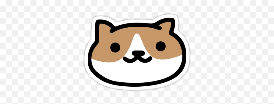 Cat Head Sticker Png Picture - Neko Atsume Snowball Emoji,Neko Emoji