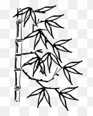 Bamboo Plant Leaves - Bamboo Clipart Black And White Emoji,Four Leaf Clover Emoji