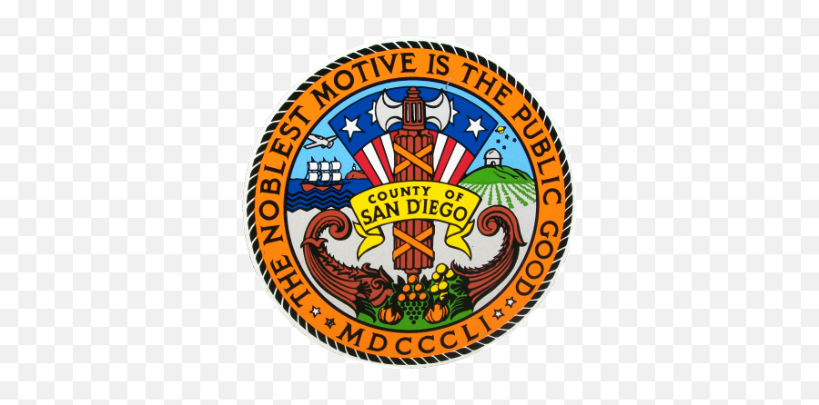 Seal Of San Diego County - County Of San Diego Logo Emoji,California State Flag Emoji