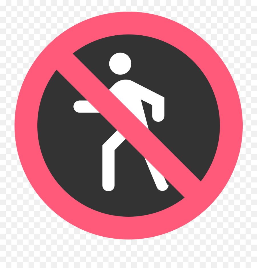 Emojione 1f6b7 - No Walking Sign Emoji,100 Emoji