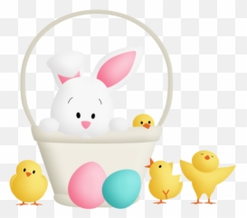 Easter Eggs Chicks Bunny Basket - Cartoon Emoji,Guess The Emoji Rabbit Egg